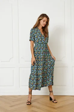 Vestido Largo Manga Corta