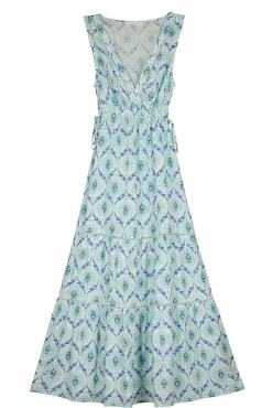 Vestido Largo Paneles Estampado
