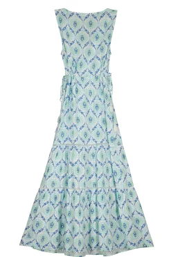 Vestido Largo Paneles Estampado
