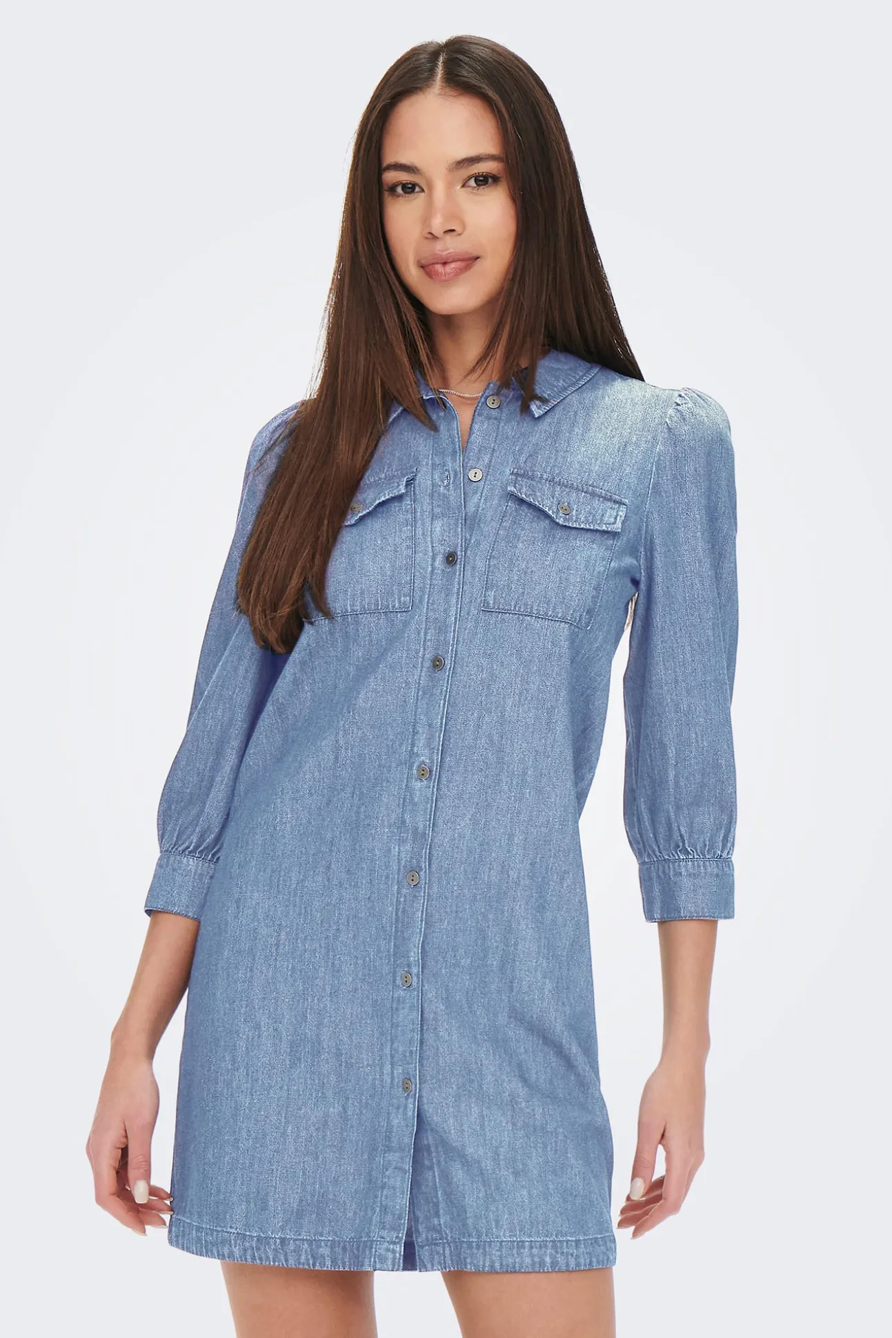 Vestido Manga Larga Denim