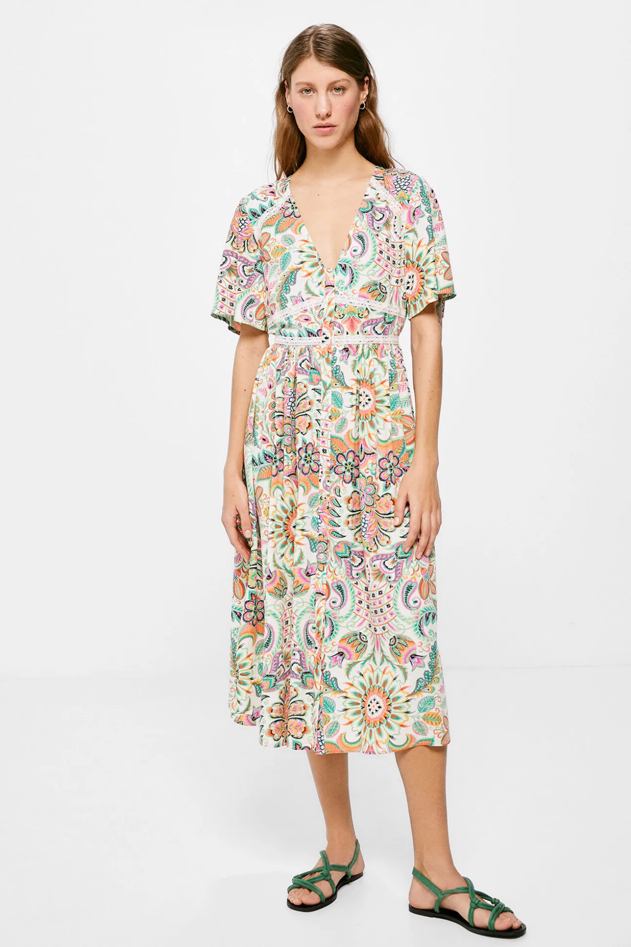 Vestido Midi Camisero Laces