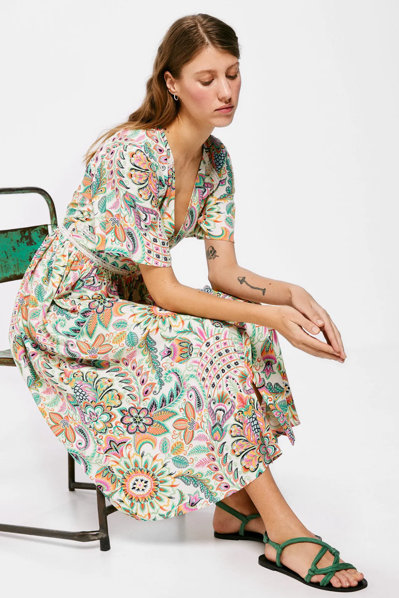 Vestido Midi Camisero Laces