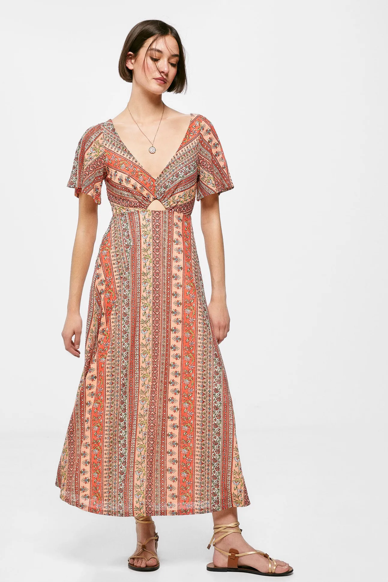Vestido Midi Cenefas