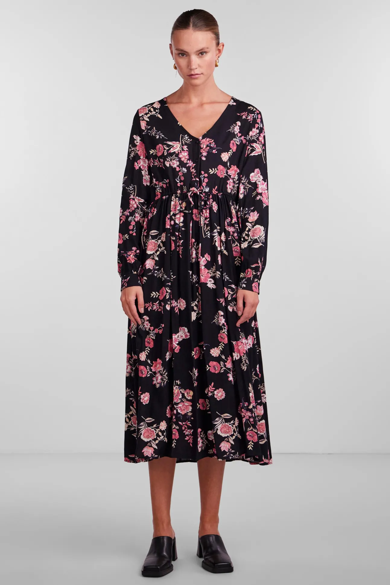 Vestido Midi Con Estampado Floral