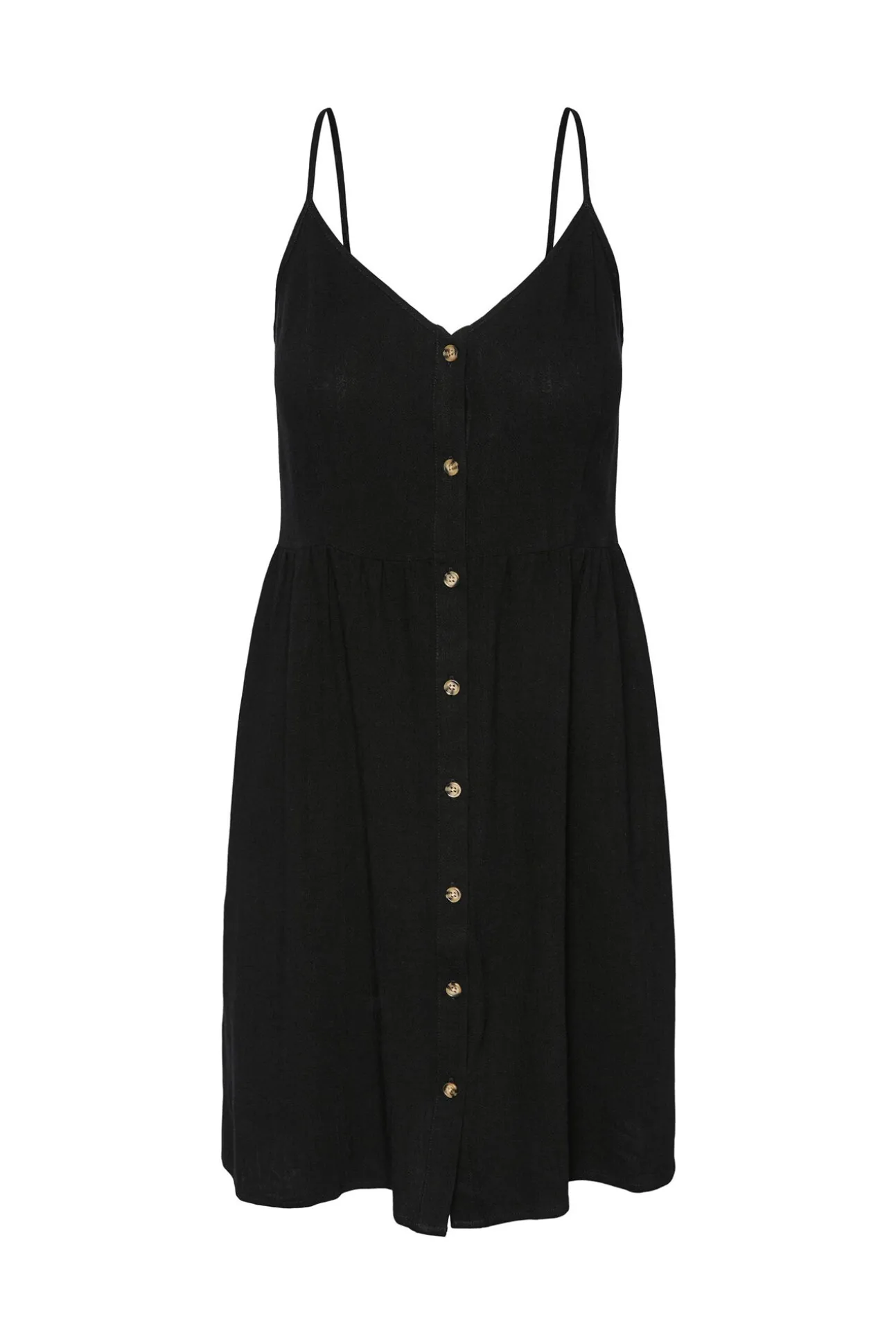 Vestido Midi Con Lino
