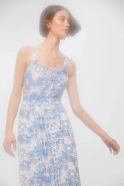 Vestido Midi Corsetero Lino Algodon