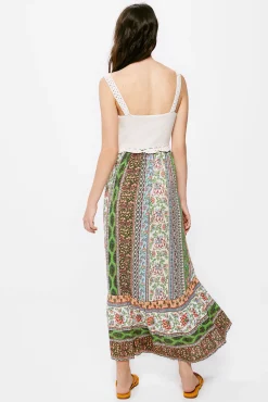 Vestido Midi Crochet Combinado