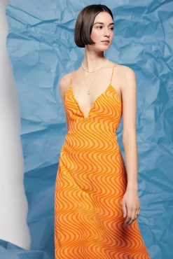 Vestido Midi Cut Out Espalda Lino Algodon