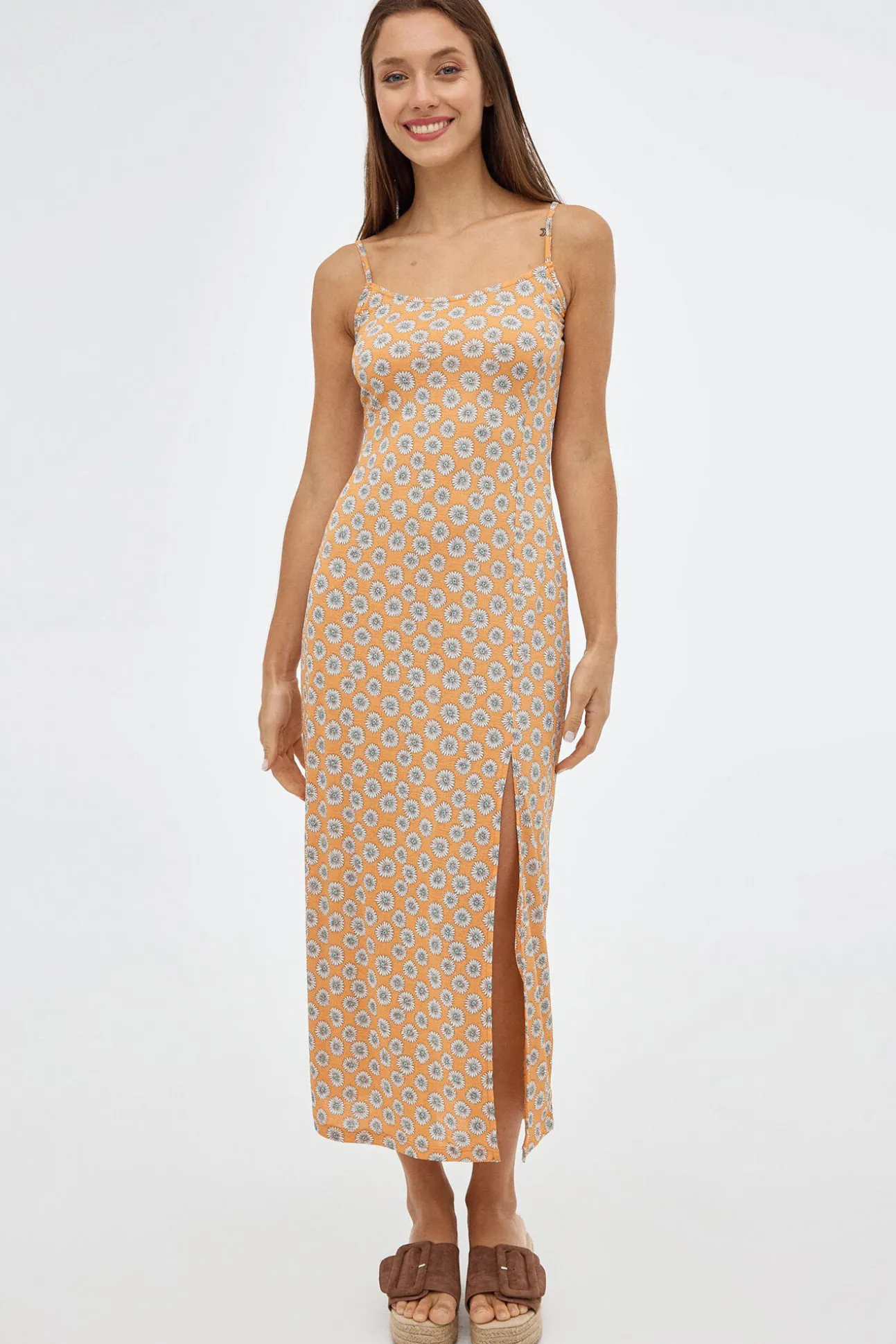 Vestido Midi De Tirantes Estam