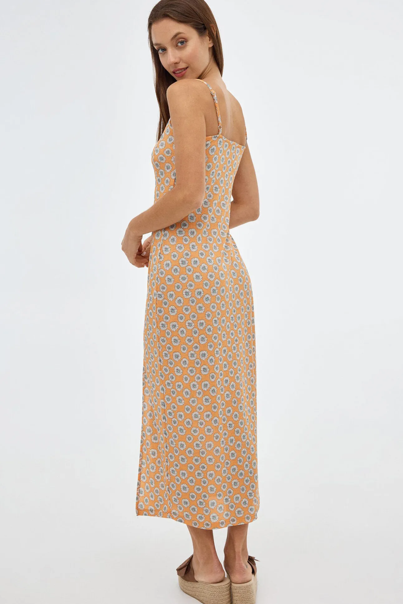 Vestido Midi De Tirantes Estam