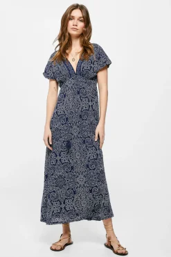 Vestido Midi Escote Cenefa