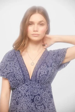 Vestido Midi Escote Cenefa