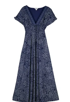 Vestido Midi Escote Cenefa