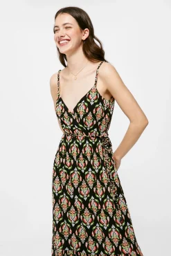 Vestido Midi Escote Cruce