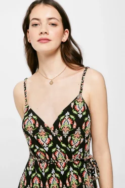 Vestido Midi Escote Cruce