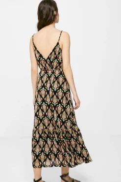 Vestido Midi Escote Cruce