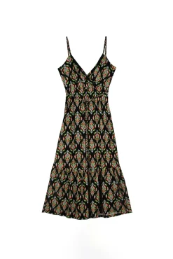Vestido Midi Escote Cruce