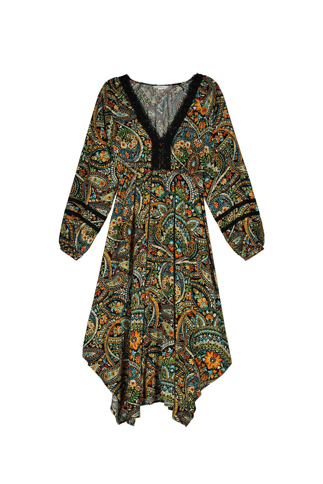 Vestido Midi Escote Lace