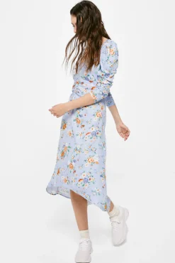Vestido Midi Estampado Asimetrico