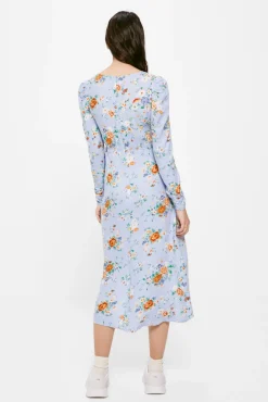 Vestido Midi Estampado Asimetrico