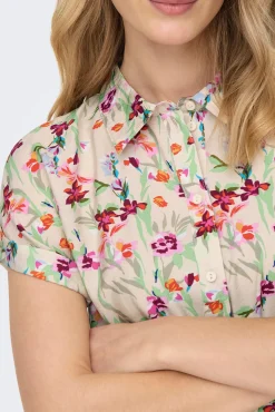 Vestido Midi Estampado Camisero