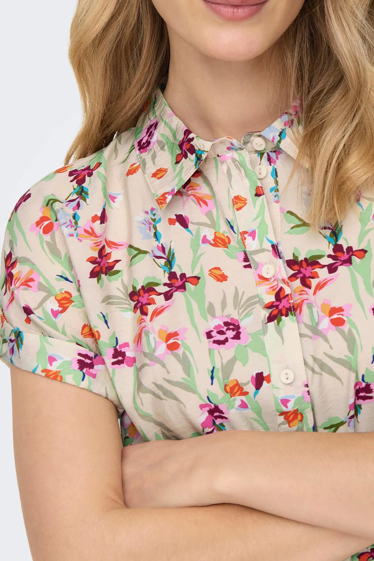 Vestido Midi Estampado Camisero