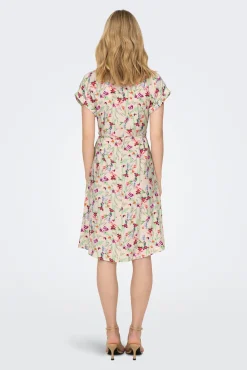 Vestido Midi Estampado Camisero