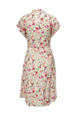 Vestido Midi Estampado Camisero