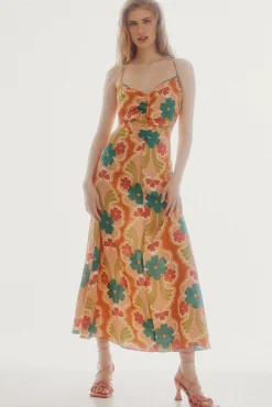 Vestido Midi Frunce