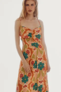 Vestido Midi Frunce