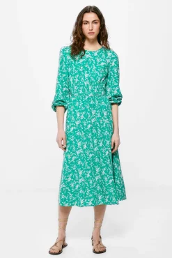 Vestido Midi Gomas Cintura