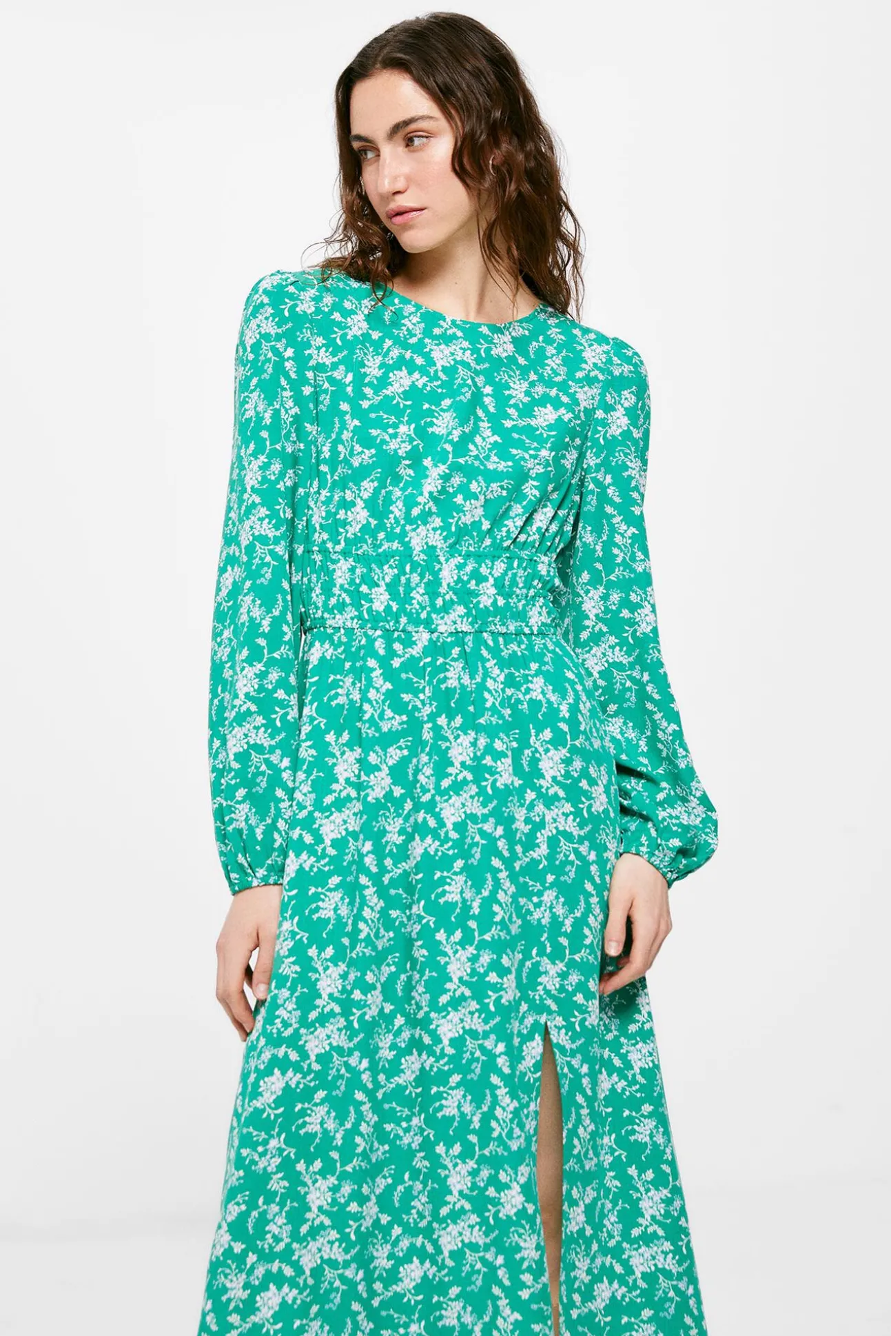 Vestido Midi Gomas Cintura