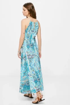 Vestido Midi Halter Estampado