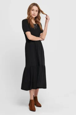 Vestido Midi Manga Corta