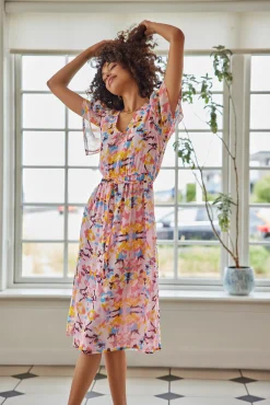 Vestido Midi Manga Corta
