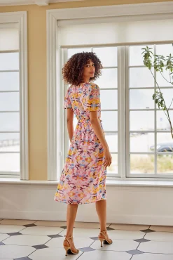 Vestido Midi Manga Corta