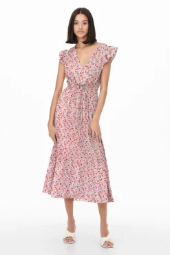 Vestido Midi Manga Corta