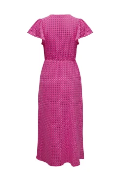 Vestido Midi Manga Volantes