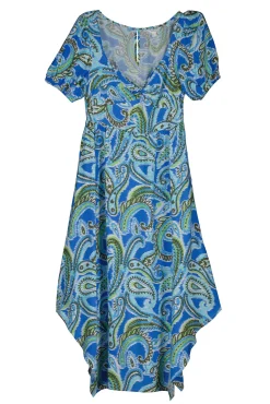 Vestido Midi Nudo Escote Picos
