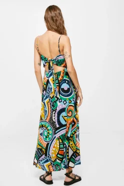 Vestido Midi Popelin Aberturas