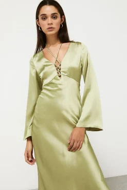 Vestido Midi Satinado