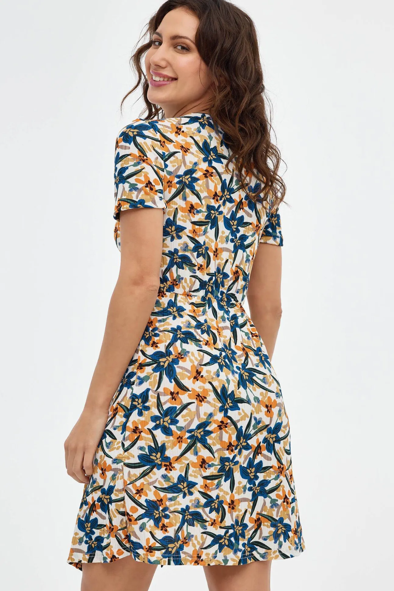Vestido Mini Con Estampado
