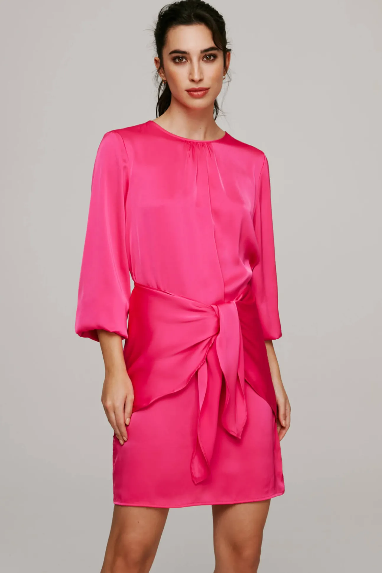 Vestido Mini De Manga Larga.