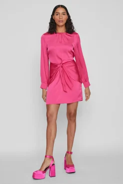 Vestido Mini De Manga Larga.