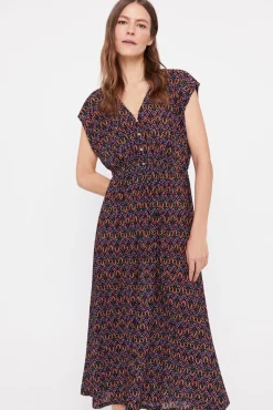 Vestido Plisado Estampado