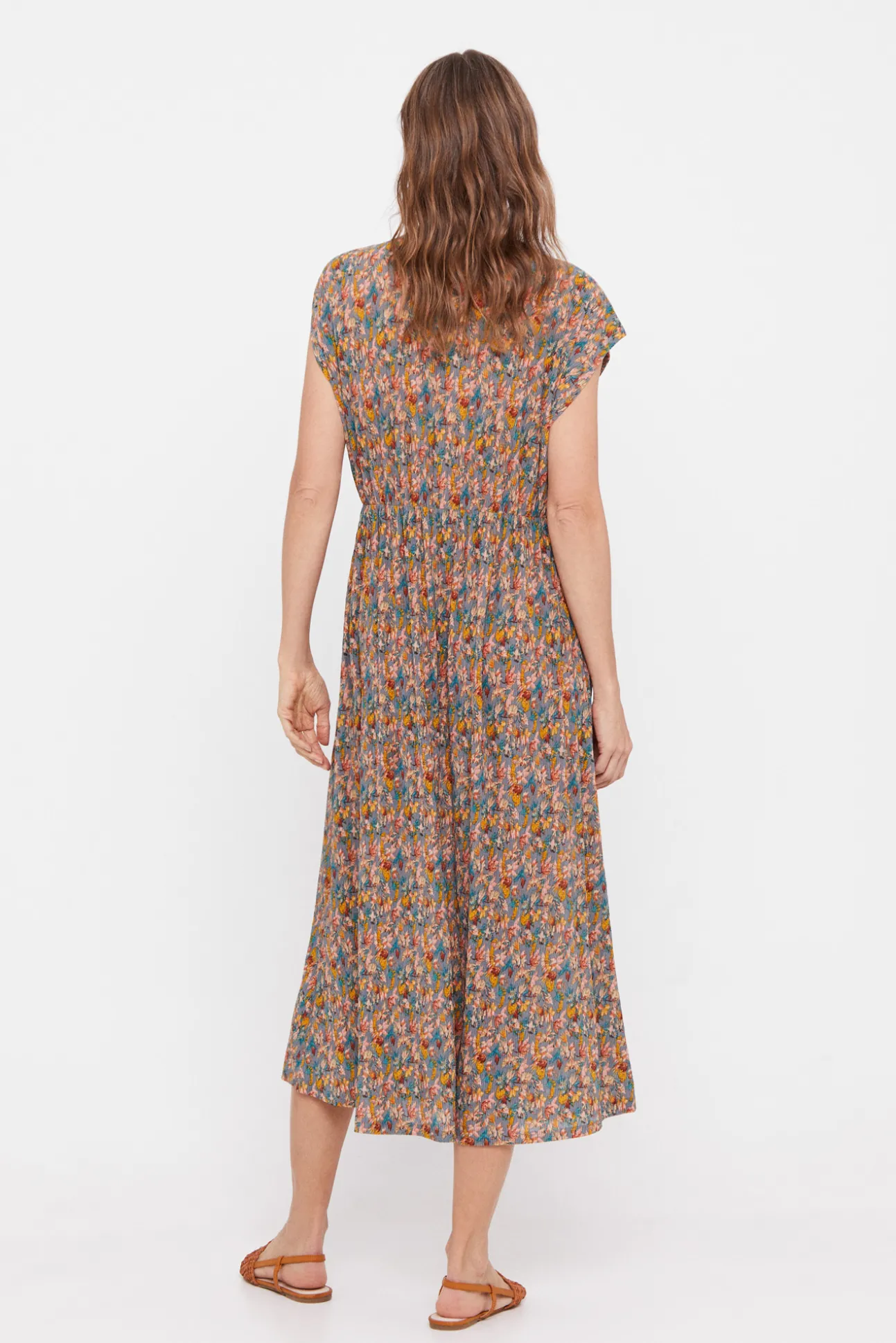 Vestido Plisado Estampado