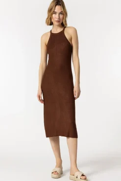 Vestido Punto Con Cuello Halter
