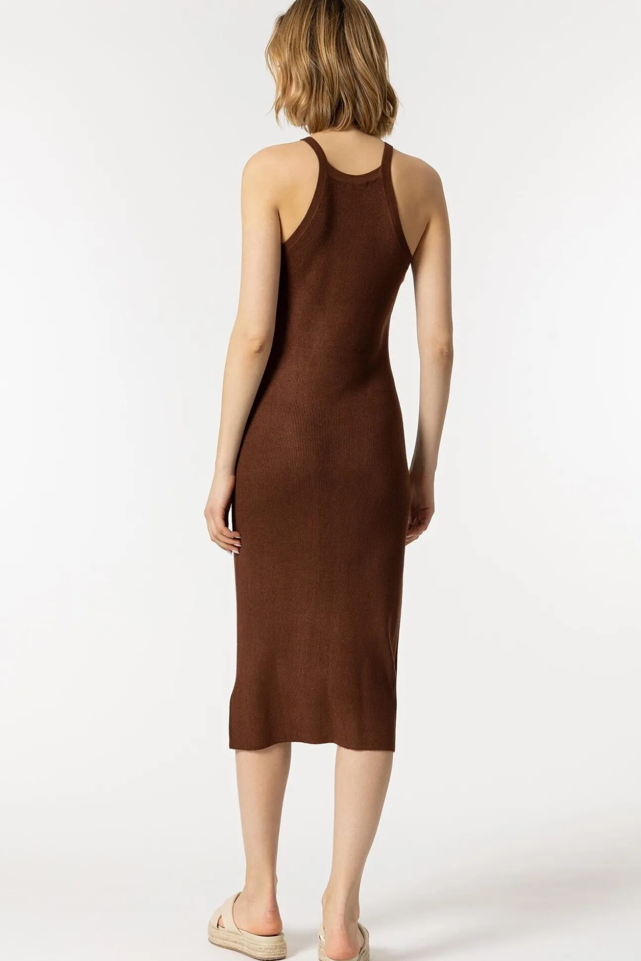 Vestido Punto Con Cuello Halter