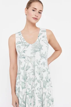 Vestido Punto Estampado Plisado
