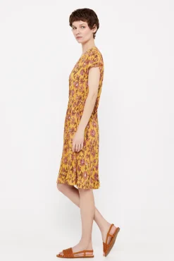 Vestido Punto Plisado Estampado